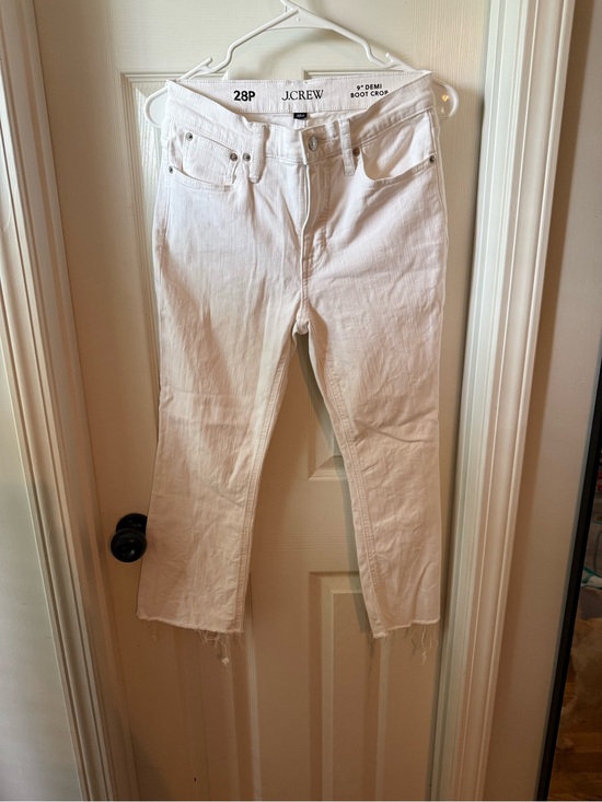 J. Crew Denim - J. Crew White Boot-Cut Crop Jeans
